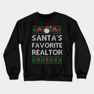 Santa's Favorite Realtor Funny Christmas Gift For Men Women Crewneck Sweatshirt